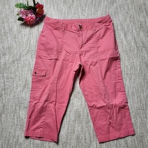 Croft and Barrow salmon cropped capri pants with cargo pocket